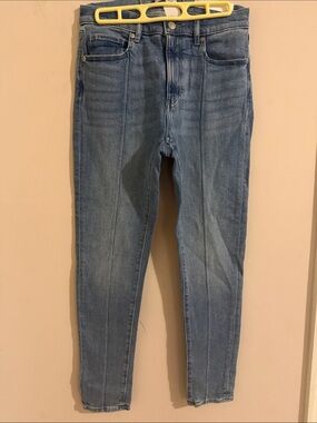 LOFT Medium Blue Skinny Jeans with Back Pocket Detail